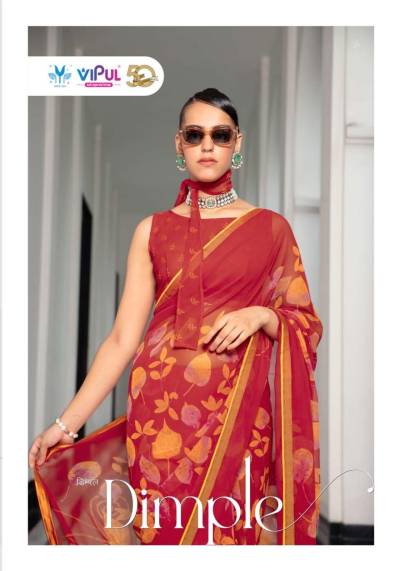 VIPUL DIMPLE 84204 TO 84215 DESIGNER GEORGETTE SAREE WHOLESALER IN INDIA